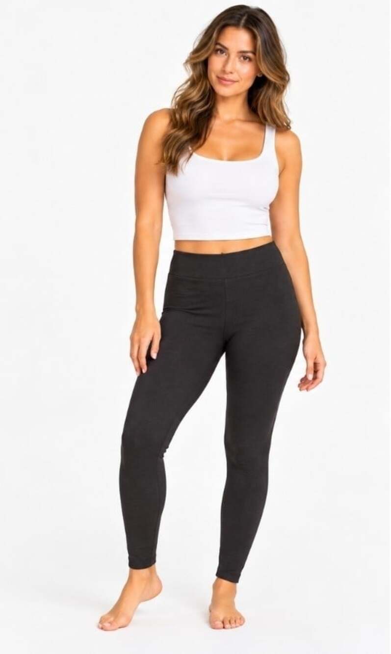 Universal Standard Roya 27" Leggings Black Sand NWT XS Pima Cotton T35